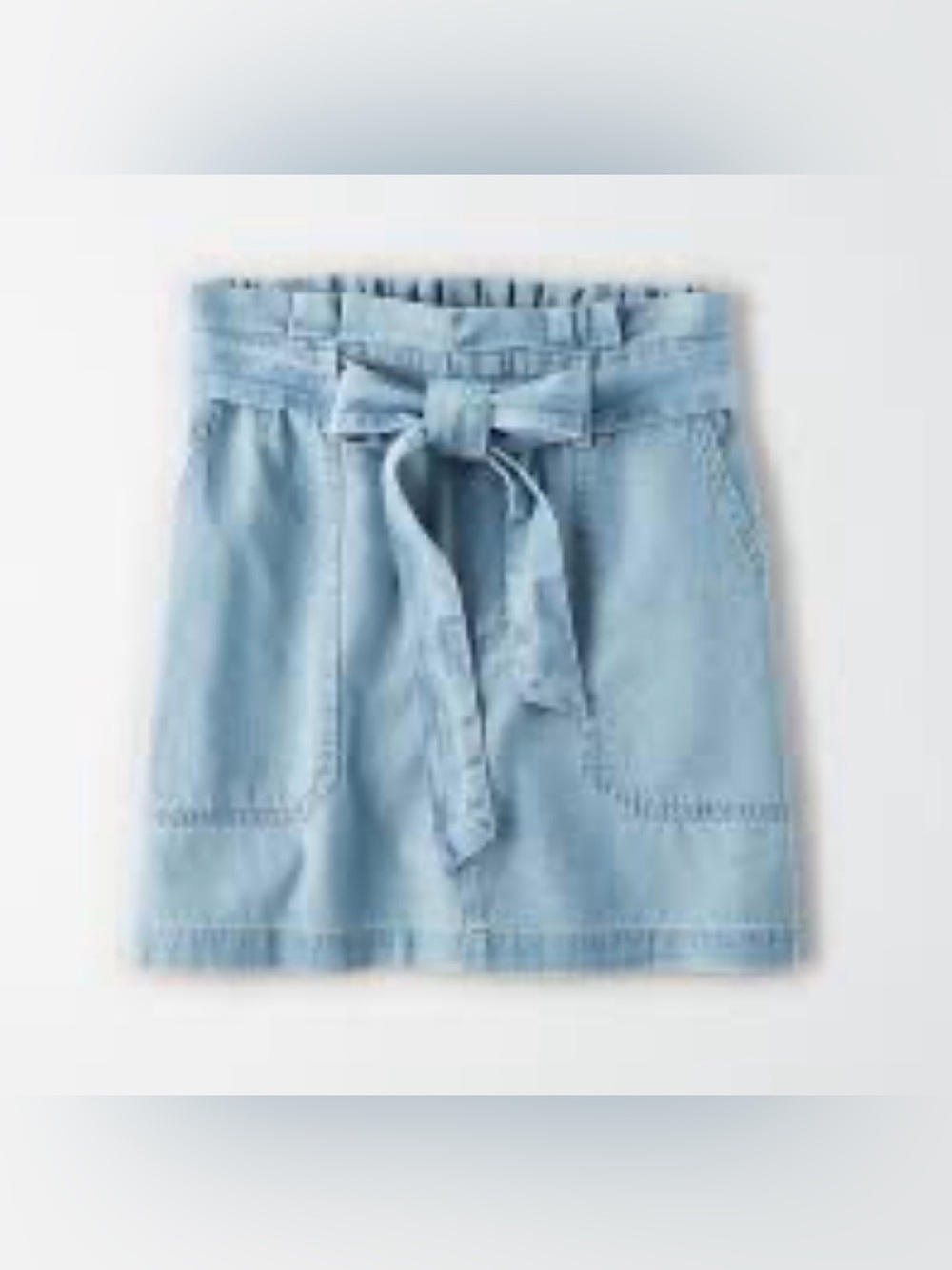 American Eagle High Waisted Denim Paperbag Skirt